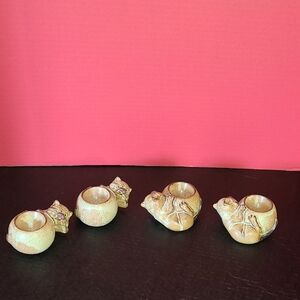 Vintage Redware Ceramic Egg Cup Playful Kitten Cat Breakfast Japan